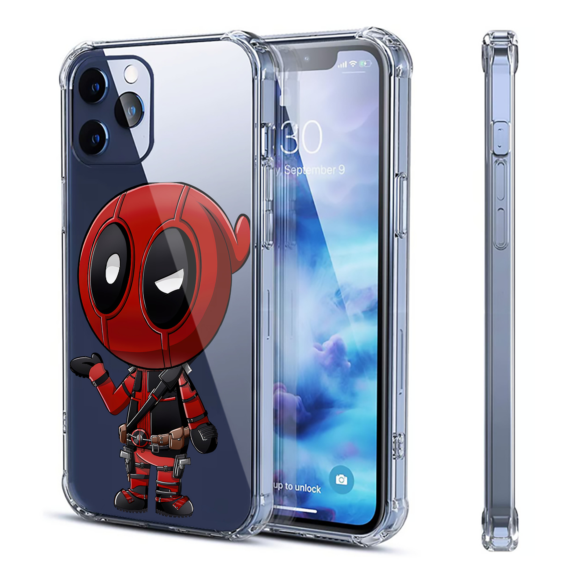 （画像用） Deadpool デッドプール 【iPhone 12シリーズ対応】透明スマホケース（クリアソフトケース）